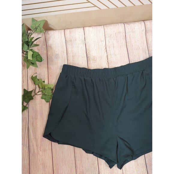 GIRLFRIEND COLLECTIVE Women's Moss Trail Shorts Athletic Pockets Size Large READ - Picture 2 of 6